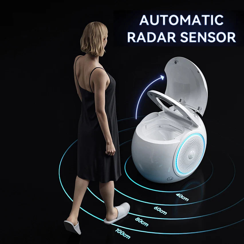 Automatic Radar Sensor Built-in Speaker Smart Egg-Shaped Toilet - Image 1