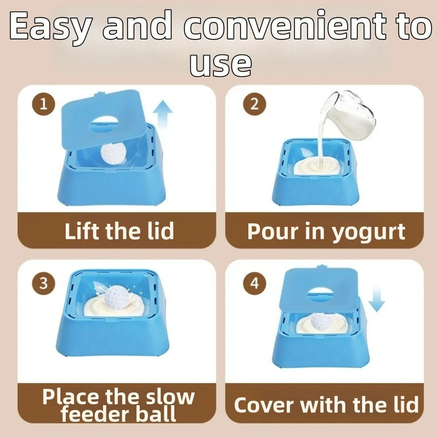 Snack Wheel Rotating Slow Feeder Pet Bowl