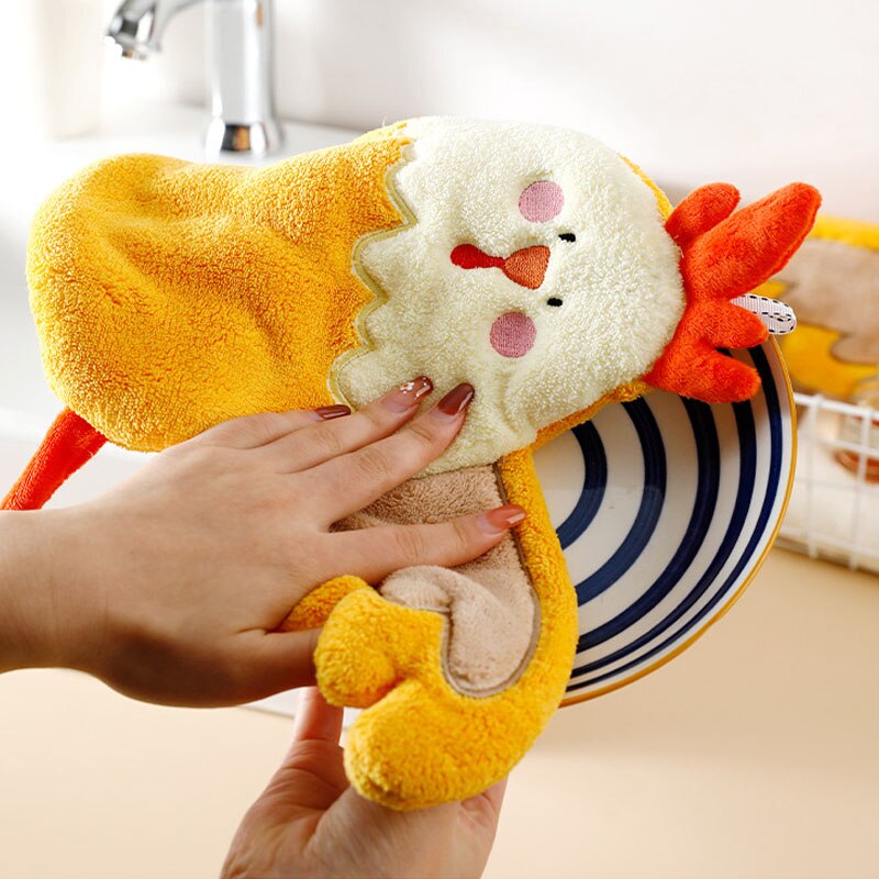 Chicken Shaped Quick Drying Hand Towel - Image 3