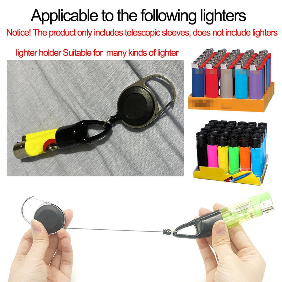 Anti-Lost Retractable Safe Lighter Keychain - Image 4