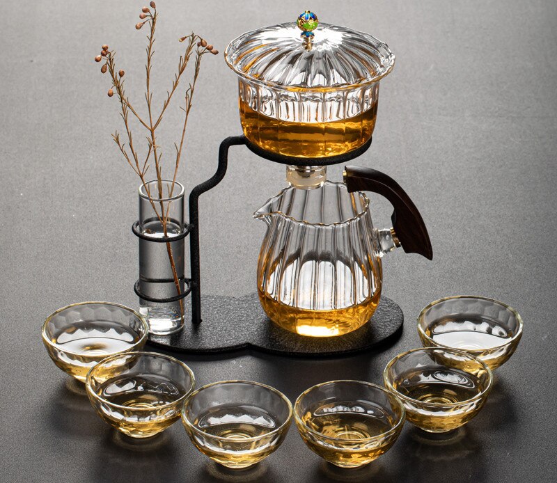 Nature Leaf Magnetic Semi-Automatic Tea Set - Image 7