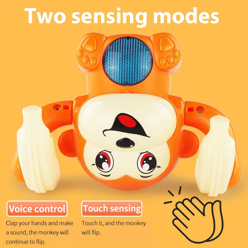 Interactive Monkey Rolling Light-Up Musical Toy - Image 1