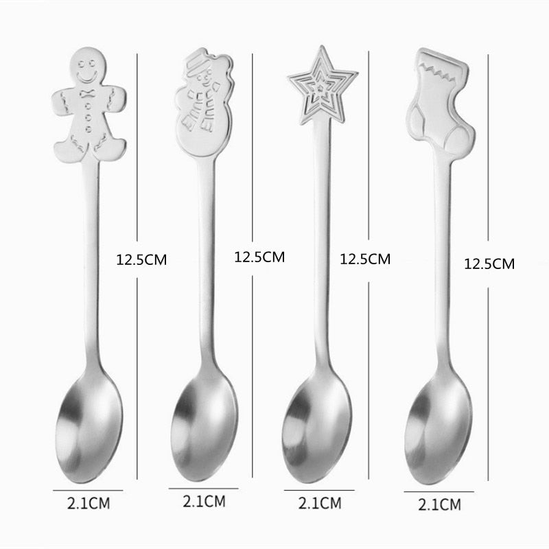 4Pcs Christmas Best Wishes Tableware Set - Image 17