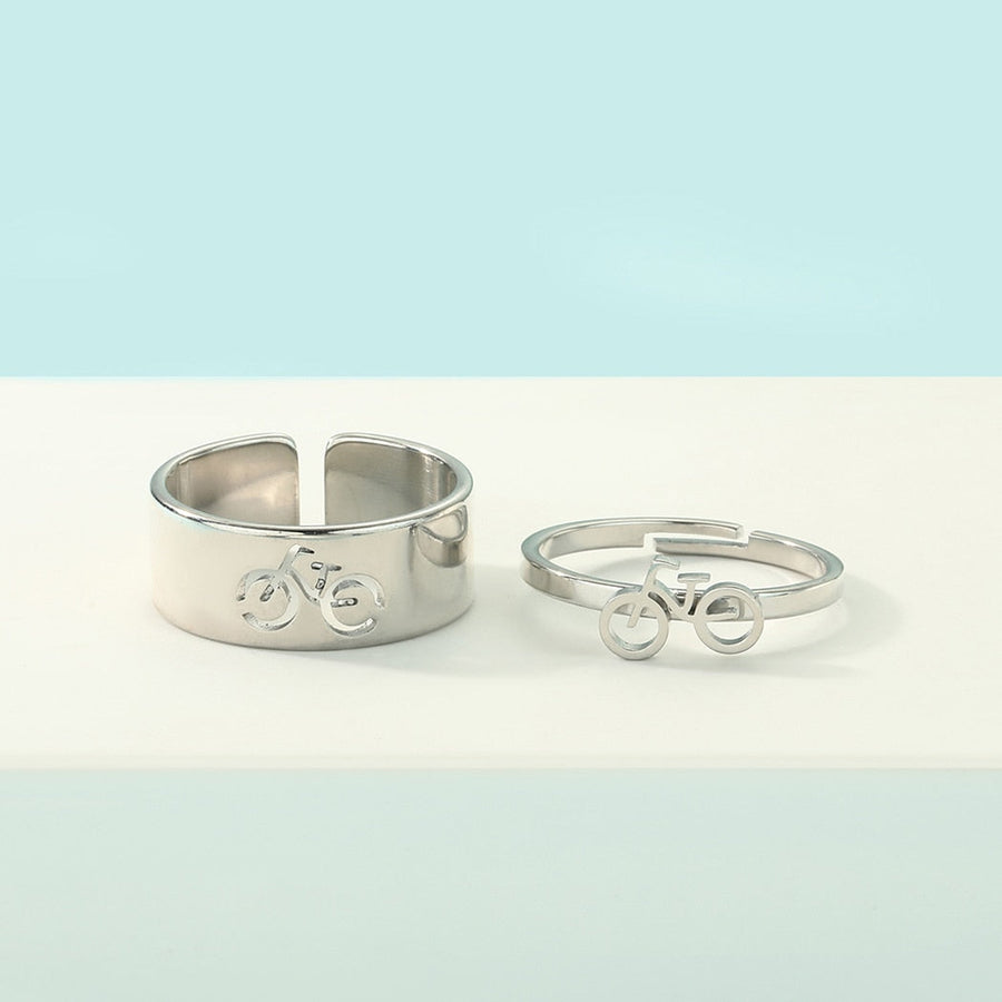 2pcs Together Forever Couple Rings - Image 1
