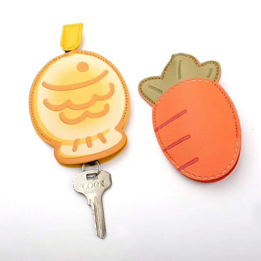 Cartoon Leather Universal Pull-Out Key Case - Image 1