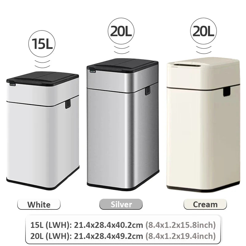 Smart Stainless Steel Automatic Sensor Trash Bin - Image 7