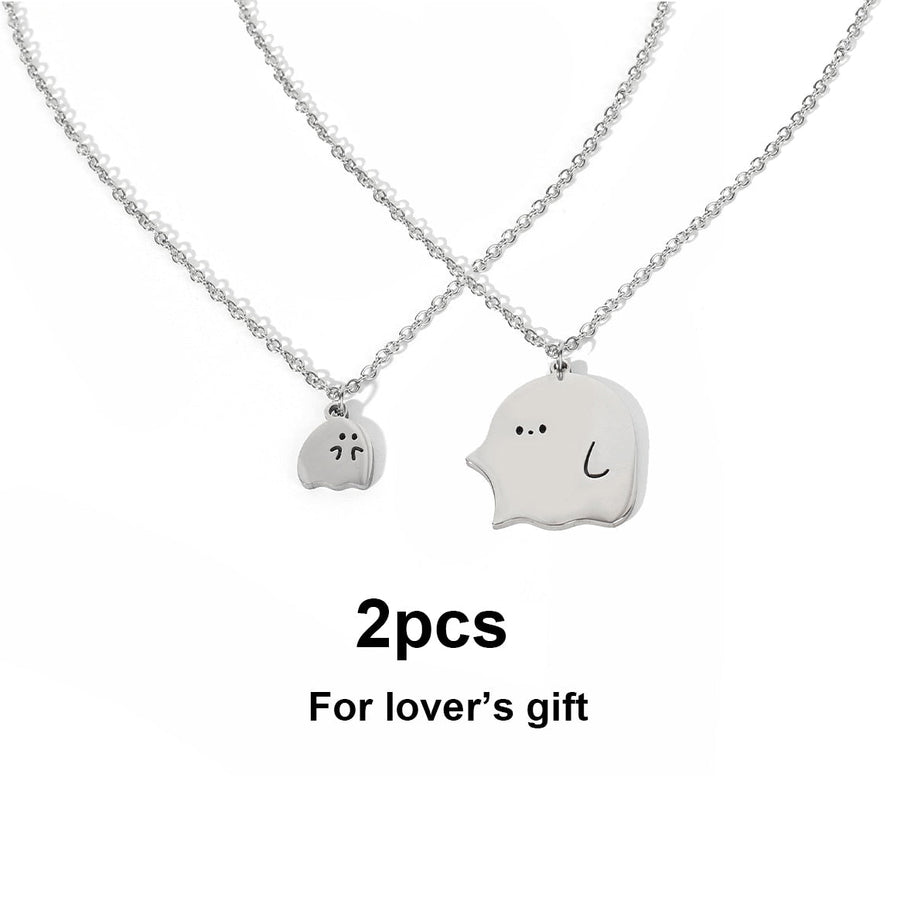 Cute Little Ghost Couple Necklace - Image 8