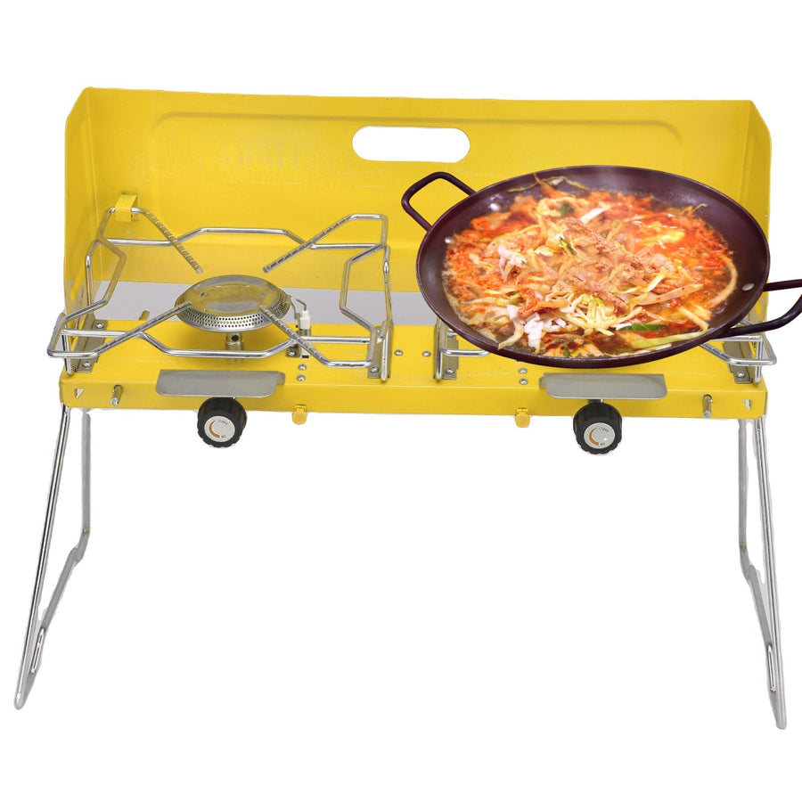 Foldable Portable Camping Double Burner Gas Stove - Image 2