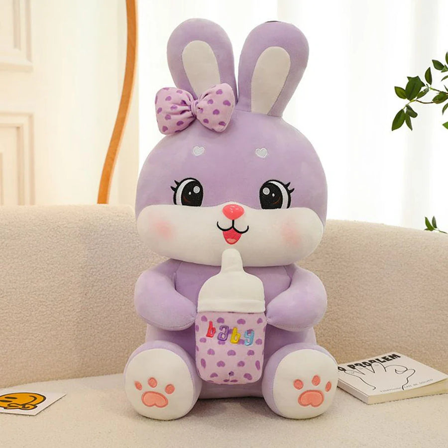 Sweet Bottle-Hugging Bunny Plush - Image 3