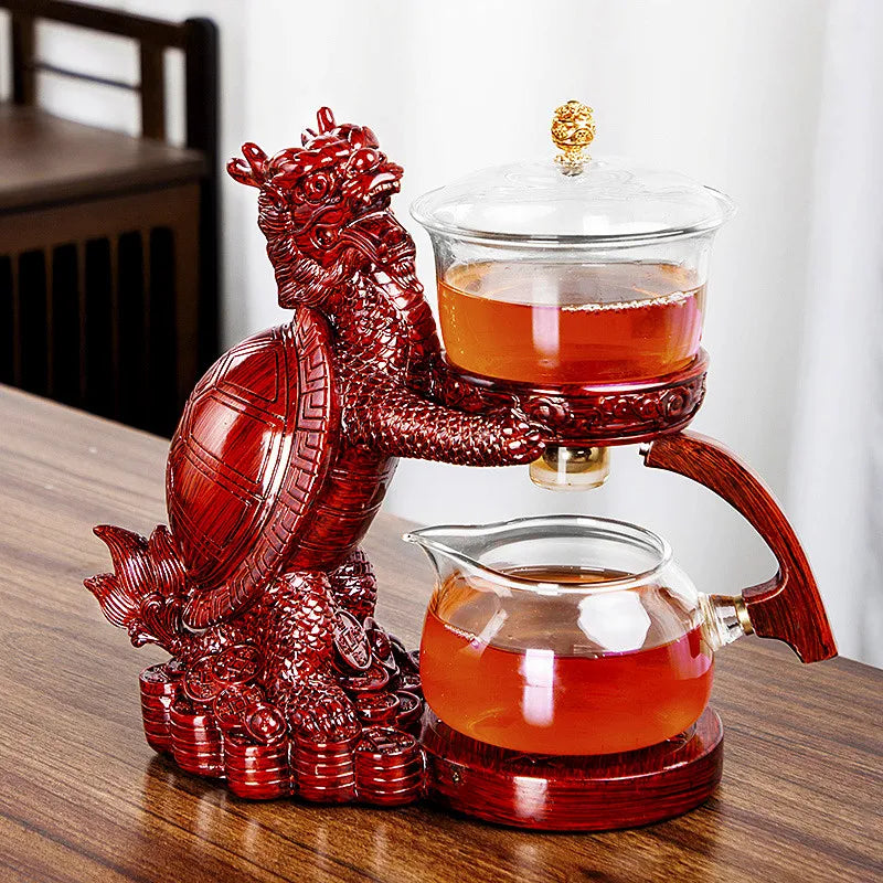 Magnetic Flow Kungfu Turtle Dragon Teapot Infuser - Image 1