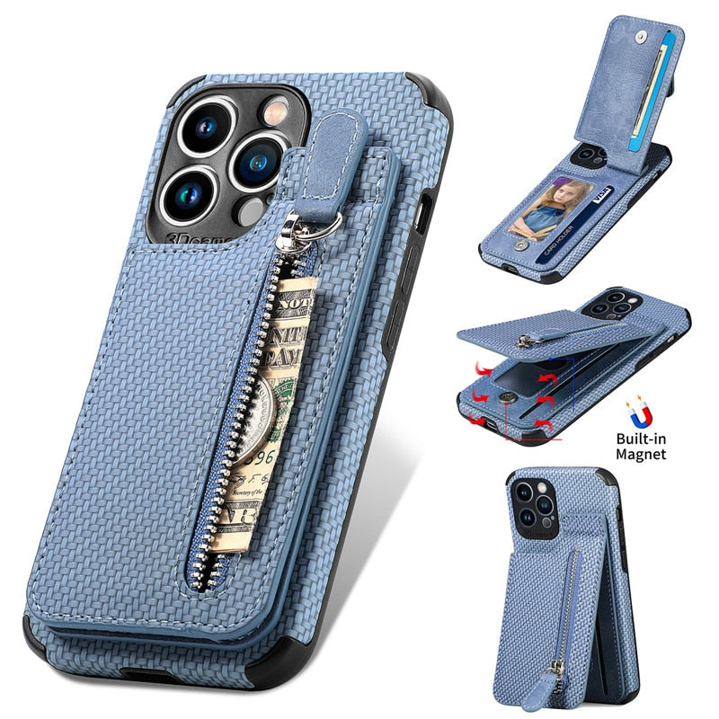 Zip Zip Elegance Wallet iPhone Case - Image 1