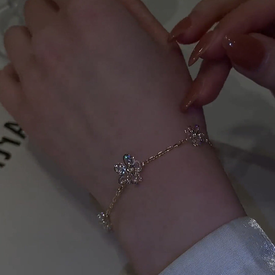 Floral Blossom Zircon Bracelet - Image 2