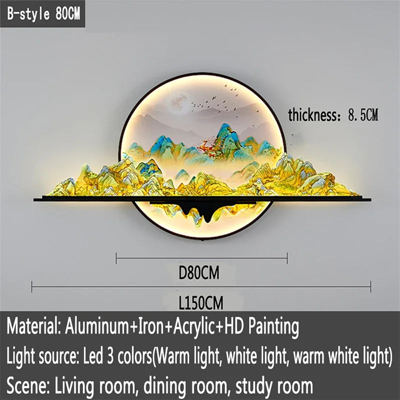 Mountain Sunset Scene LED Wall Lamp - Image 8