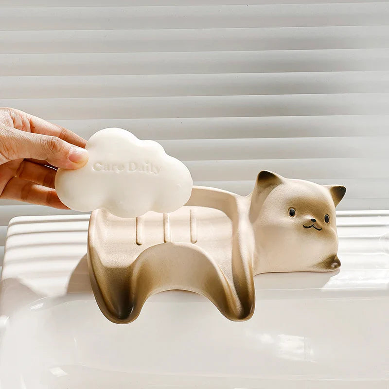Lazy Cat Ceramic Soap Holder - Image 2
