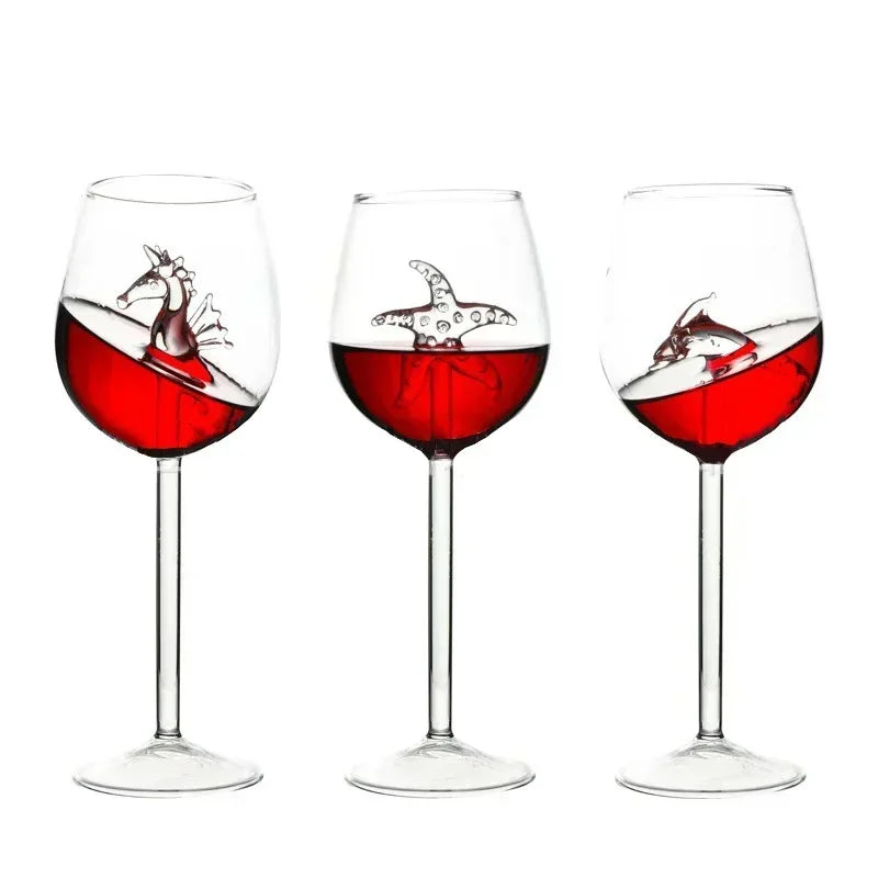 Sea Animals Dolphin Seahorse Starfish Glasses - Image 1
