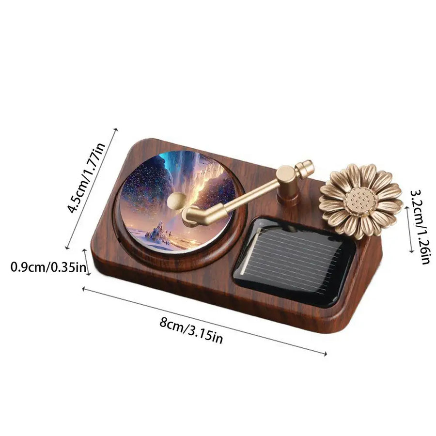 Rotating Solar Retro Record Player Car Air Fresheners - Image 7