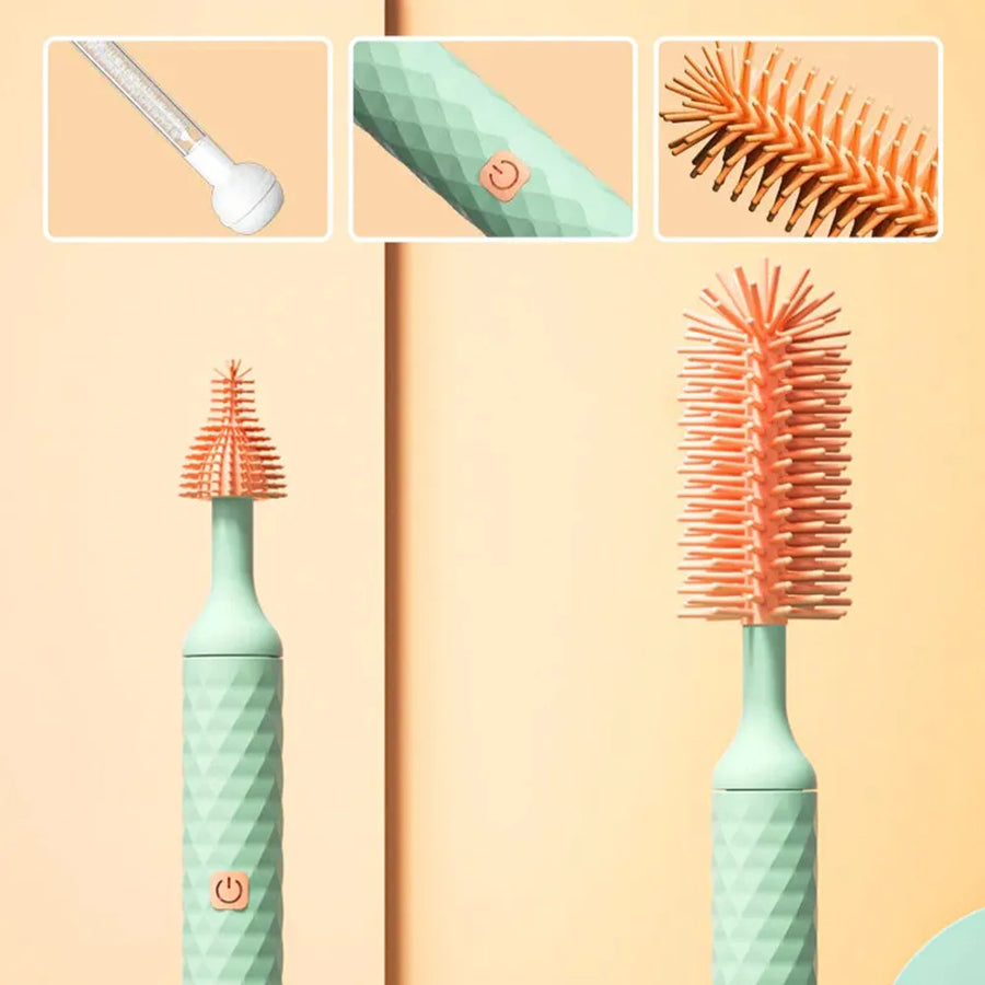 Electric Rotating Silicone Bottle Cleaner Set - Image 2