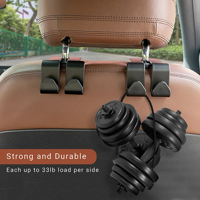 Space-Saver Double Hook Car Back Seat Hangers - Image 1