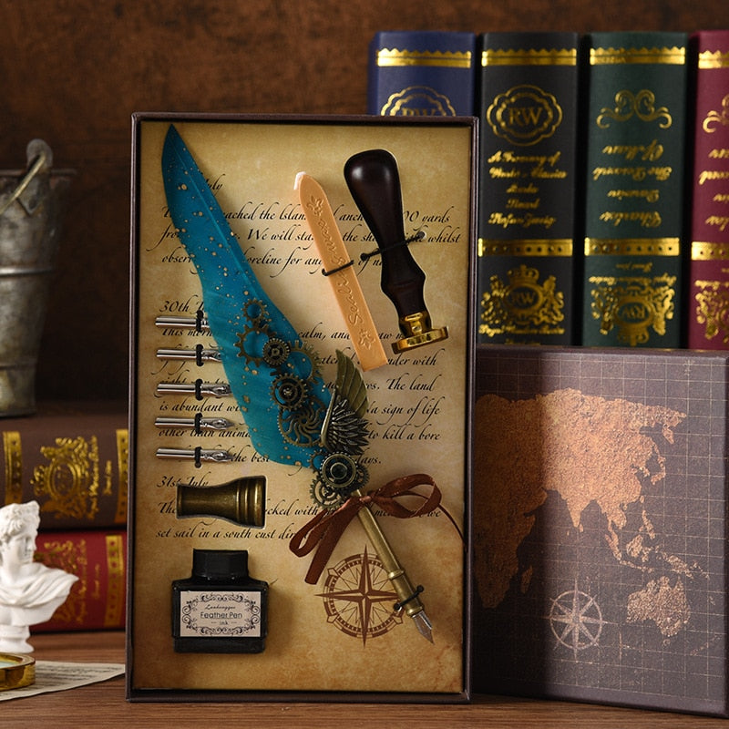 Phoenix Feather Mechanic Calligraphy Pen Set - Image 8
