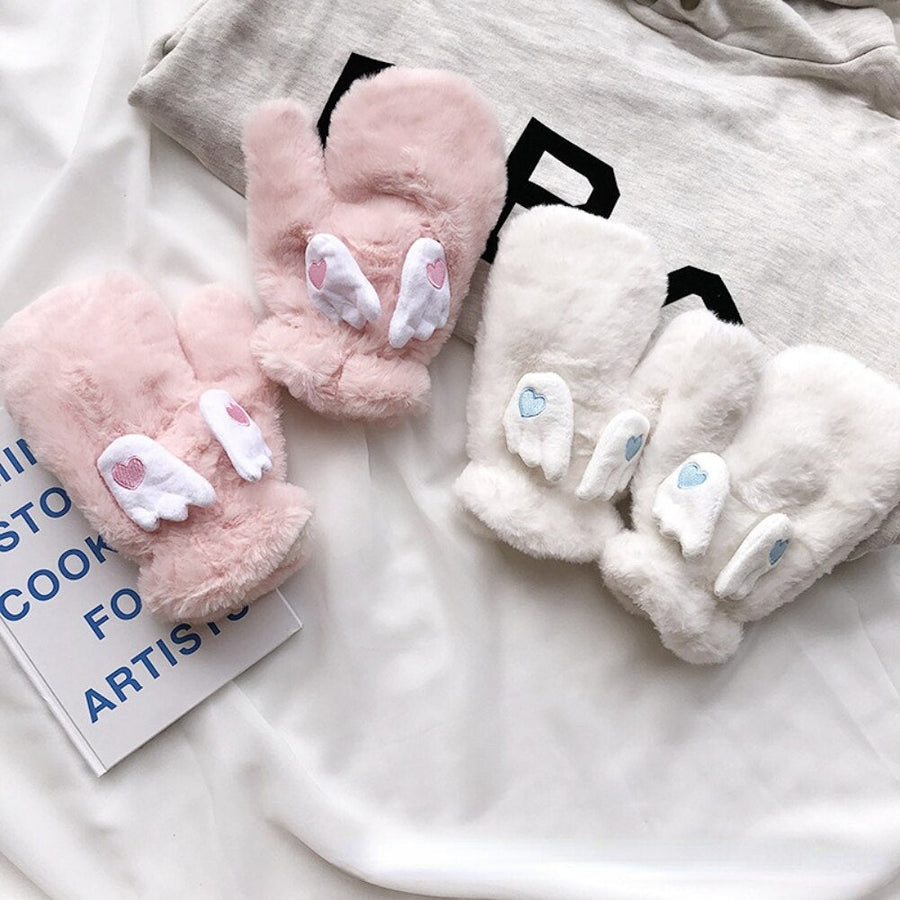 Angel Wings Warm Cute Gloves - Image 9