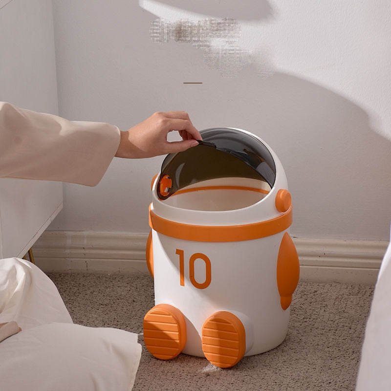 Mini Astronaut Shape Cute Office Trash Can - Image 4