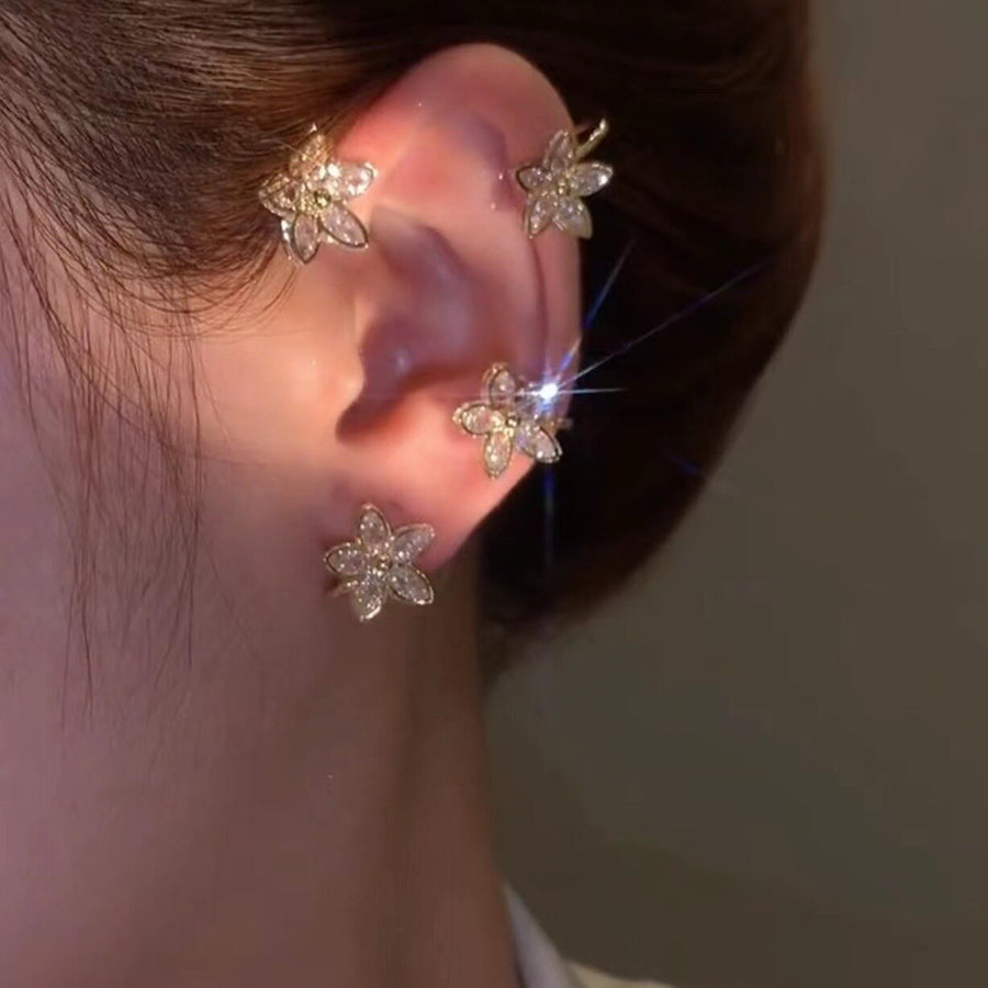 Elegant Flowers Adjustable Clip Earrings - Image 0