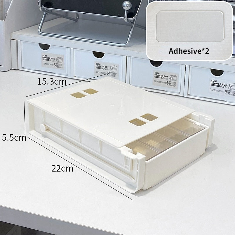Clever Under Desk Hidden Sliding Drawer Organizer - Image 1