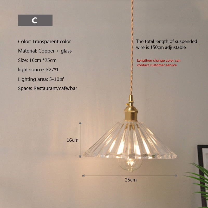 Nordic Brilliance Transparent Glass Pendant Lamp - Image 7