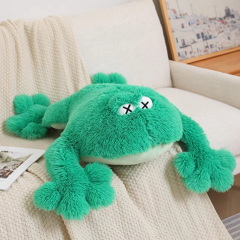 Jumbo Huggable Giant Green Frog Plush Toy - Image 7