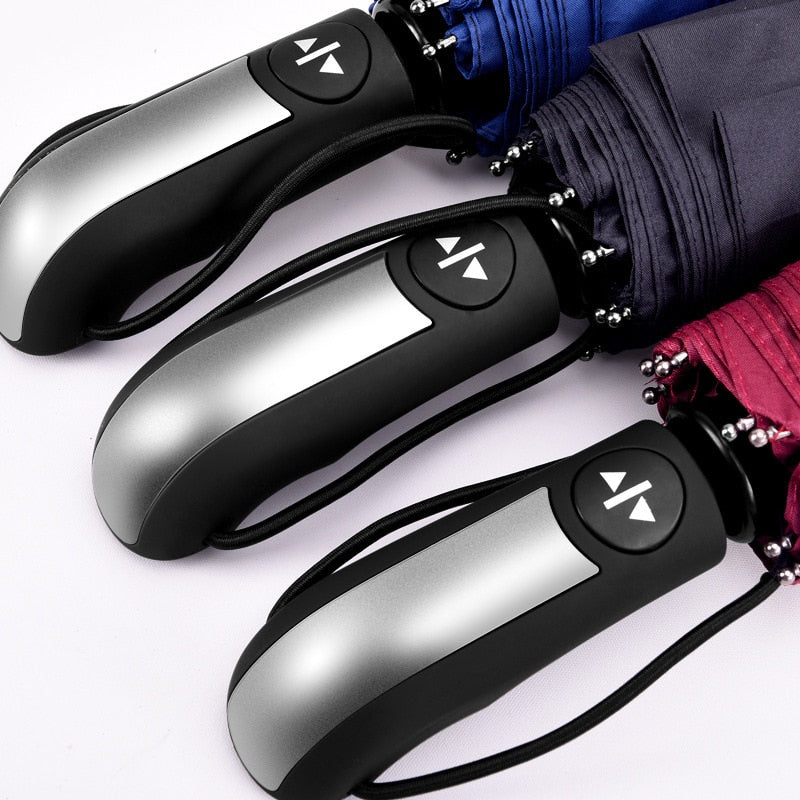 Wind Resistant Anti-UV Automatic Sleek Umbrella - Image 2