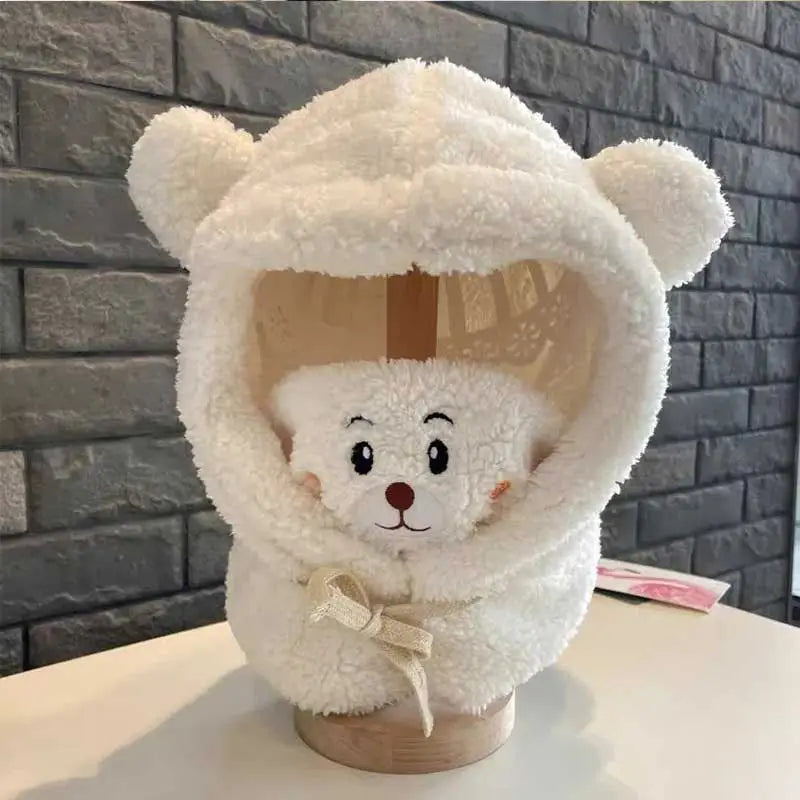 Plush Warm Bear Winter Scarf Mask - Image 3