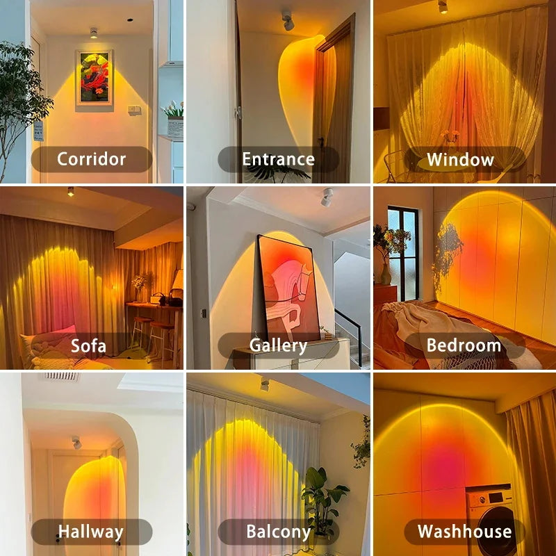 LED Sunset Atmosphere Wall Spotlight - Image 1