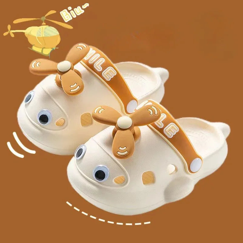 Cute Helicopter Kids Soft Slippers - Image 5