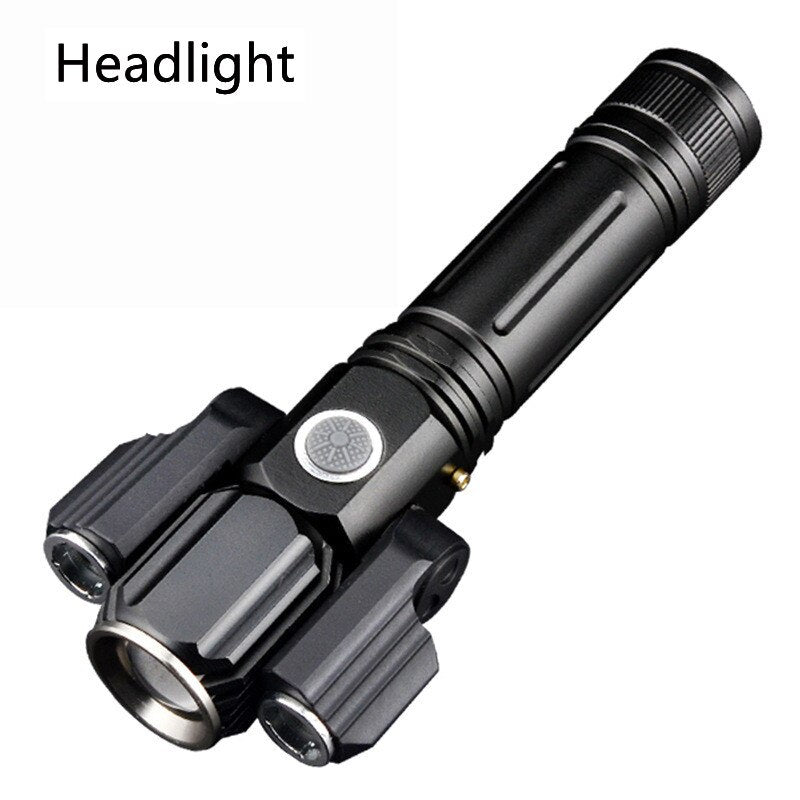 Three Head Rechargeable Rotatable Flashlight - Image 8