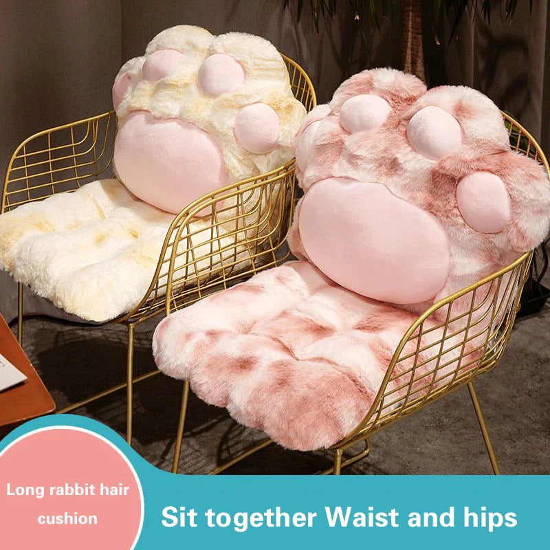 Cozy Cat Paw Plush Seat Pillow - Image 1