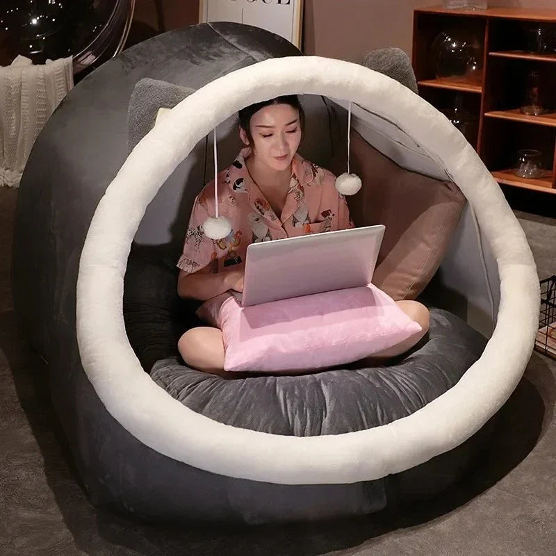 Rabbit Nest Comfy Plush Lazy House Tent - Image 4