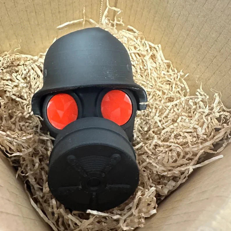 Black Gas Mask Helmet Trailer Hitch Cover - Image 1
