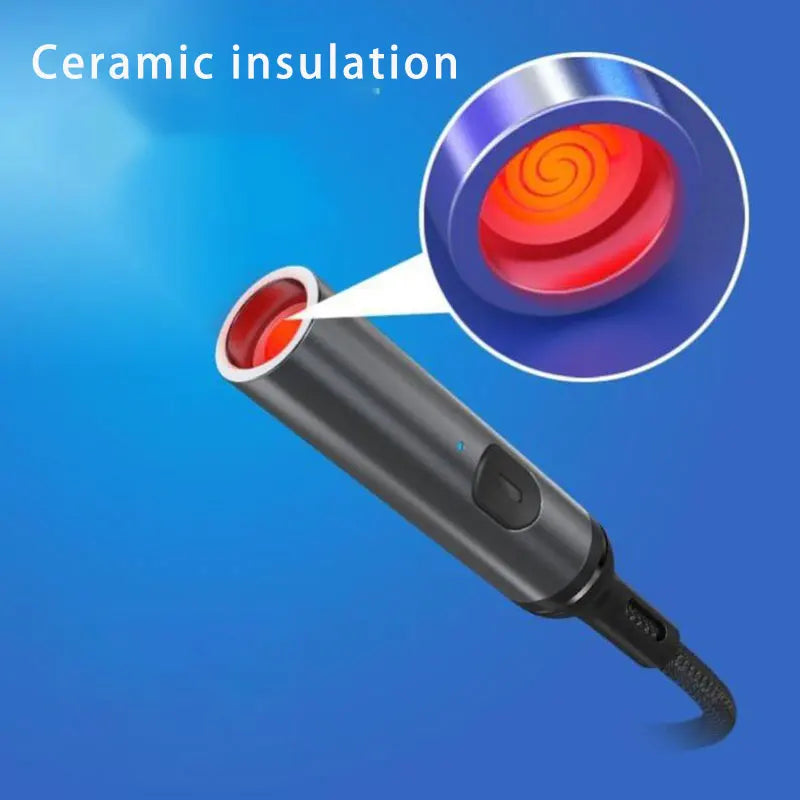 USB Windproof Safety Switch Flameless Lighter - Image 2