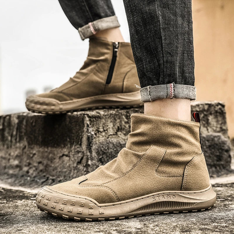 Motorcycle Weather-Resistant Slip-On Boots - Image 1