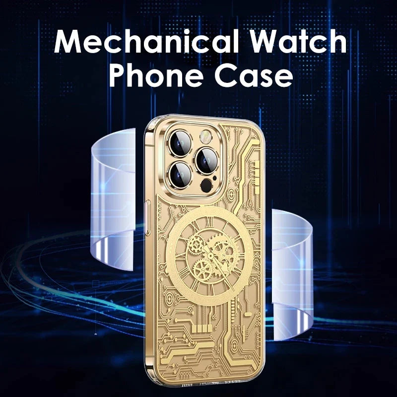 Futuristic Design Heavy-Duty Magsafe Clear iPhone Case - Image 4