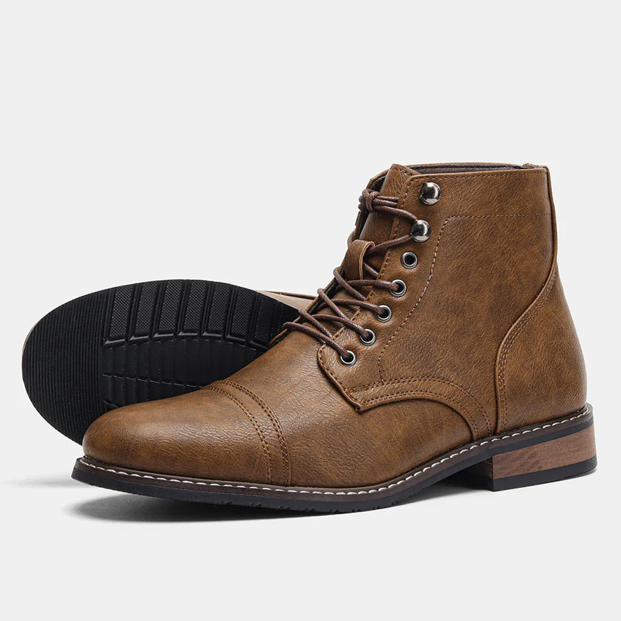 Timeless Vintage Leather Lace-Up Everyday Casual Boots - Image 4