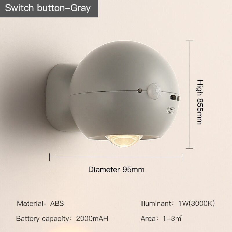 Eye Project Motion Sensor Rechargeable Wall Lamp - Image 6