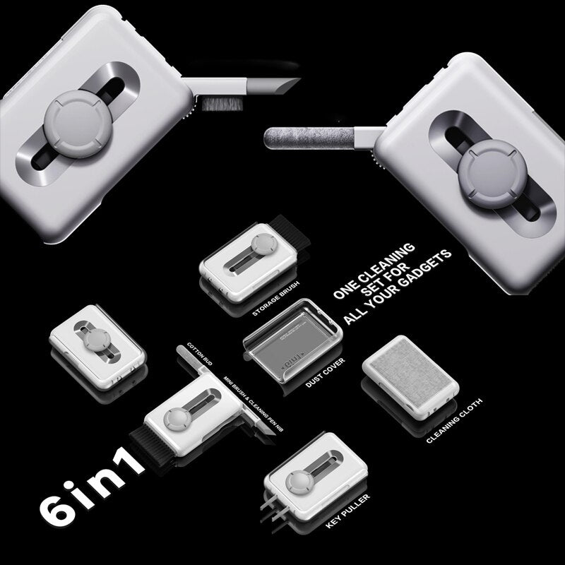 6in1 Ultimate Retractable Earphone Keyboard Cleaning Brush - Image 1