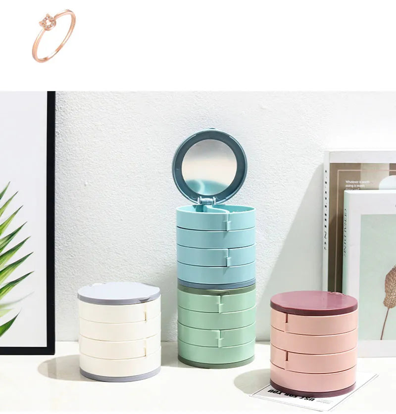 Multi-Layer Rotating Jewelry Organizer Storage - Image 2