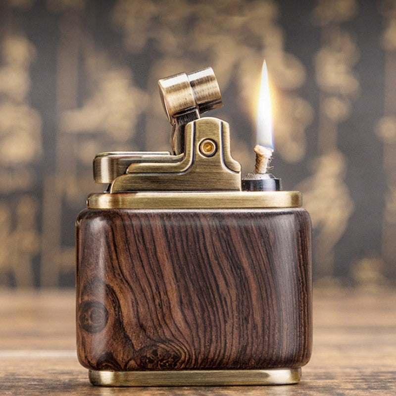 Wooden Vintage Spark Kerosene Lighter - Image 9