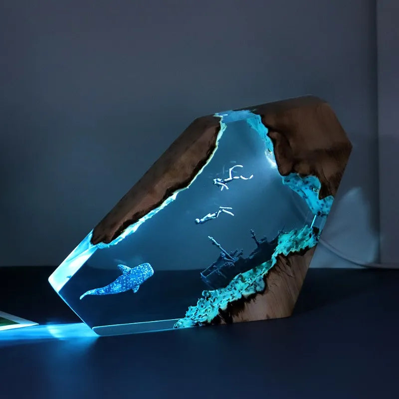 Deep Ocean Resin Decorative Night Lamp - Image 0