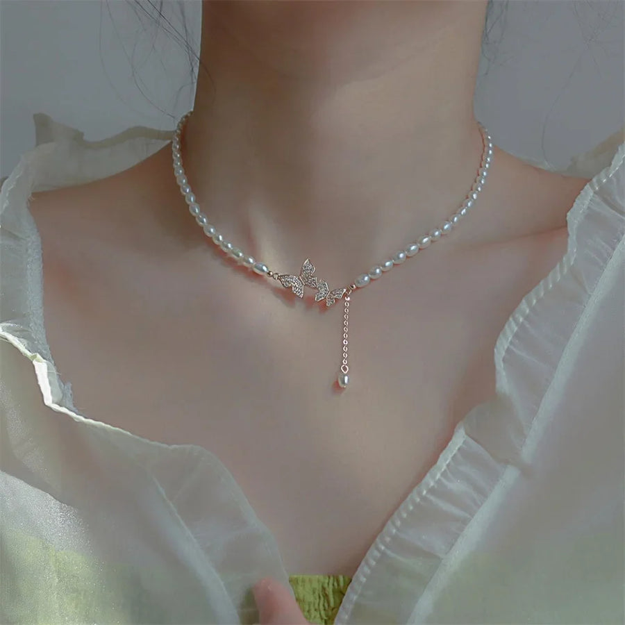 Treasure Pearl Delicate Zircon Necklace - Image 5