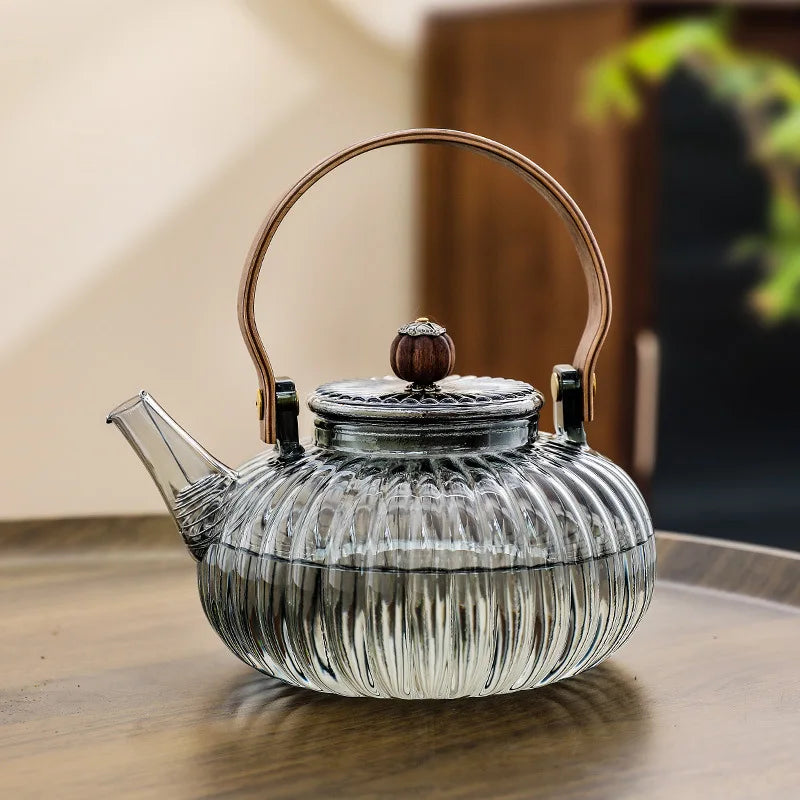 Clear Glass Electric Teapot Set - Image 1