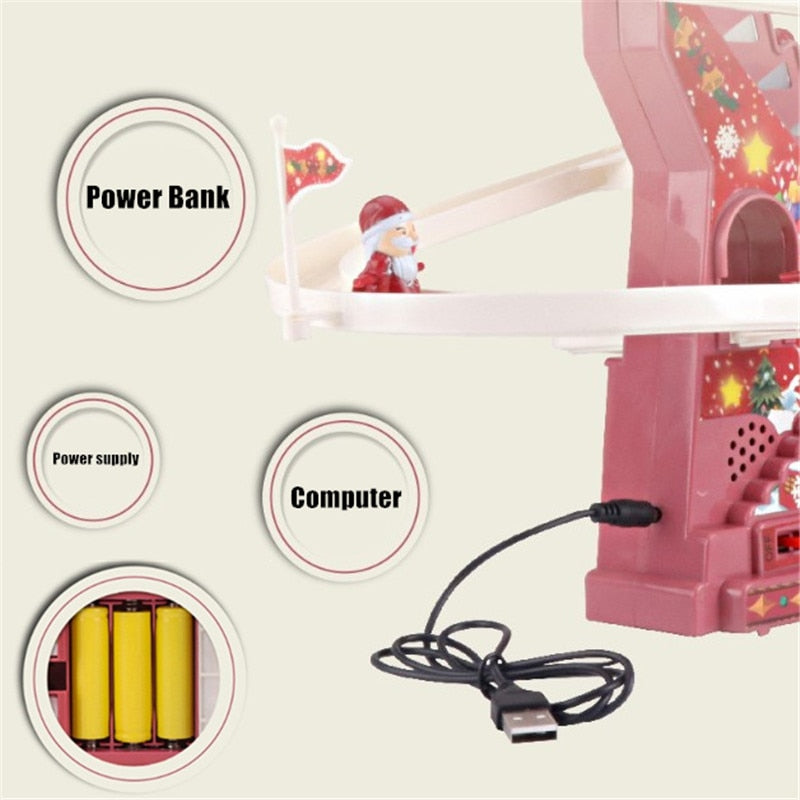 Climbing Santa Claus Race Track Toy Set - Image 4