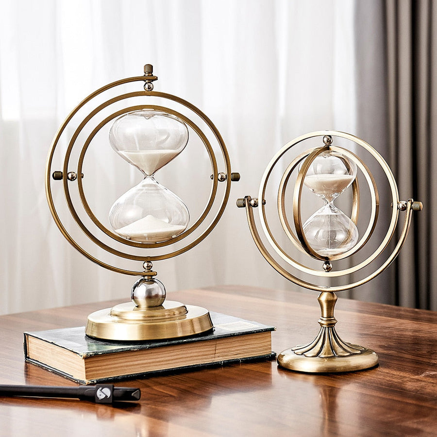 Time Charmer Metal Hourglass Decor - Image 3